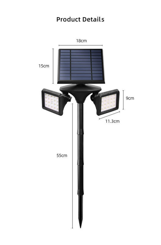 Solarlicht Außengarten mit weißer LED-Beleuchtung Solarlicht für Beleuchtungslösungen