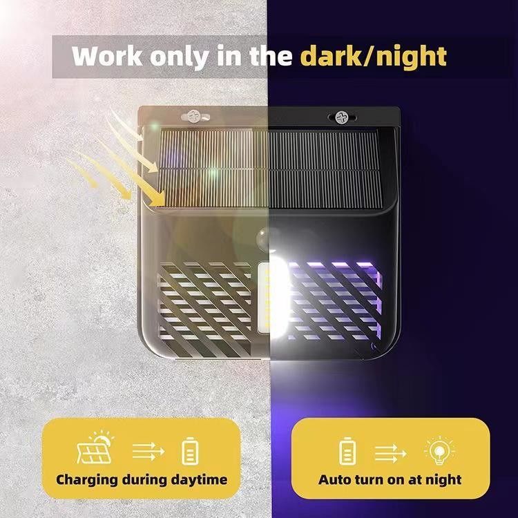 PIR-Bewegungssensor Solar-Mückenkiller-Lampe Insektenschutzmittel Fliegenkiller ABS-Material