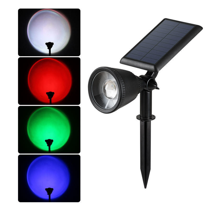 Wasserdichtes Led Lawn Spike Solar Spot Licht für Garten drahtloses Außenhof Landschaft