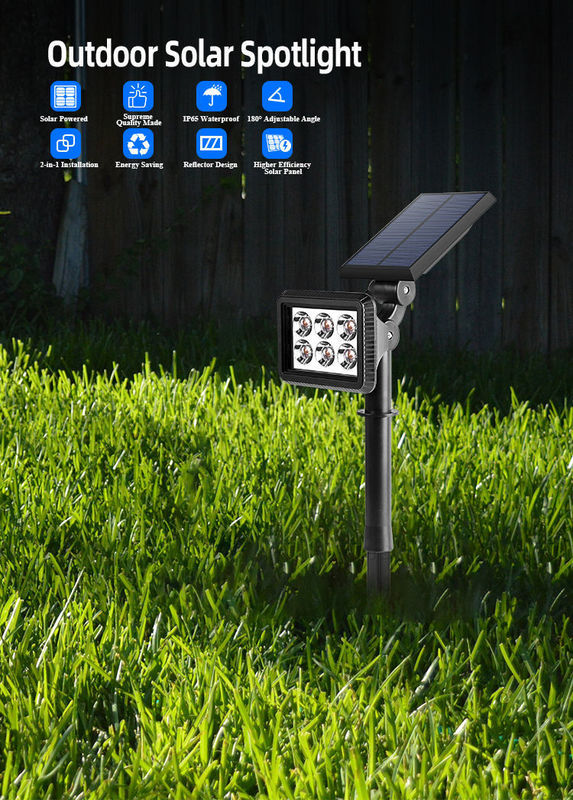 Sonnenlicht IP65 Wasserdicht Solarbetrieben Außen LED Spot Lawn Spike Light 300lm