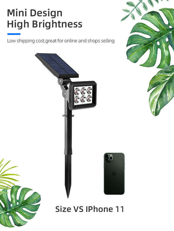 Außen Solar Gartenlicht Landschaft LED-Grasenlampe mit und verstellbar Wasserdicht IP65