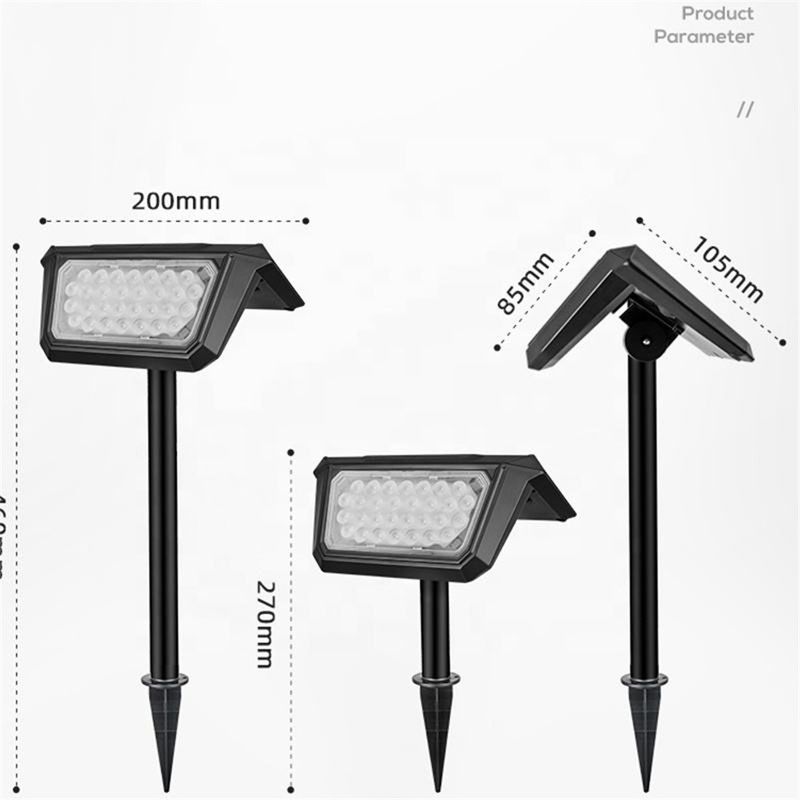 Solarstrom-Garden-Flutlicht für Patio-Pathway-Auffahrt-Pool-Eingangsspannung V DC 5.5V