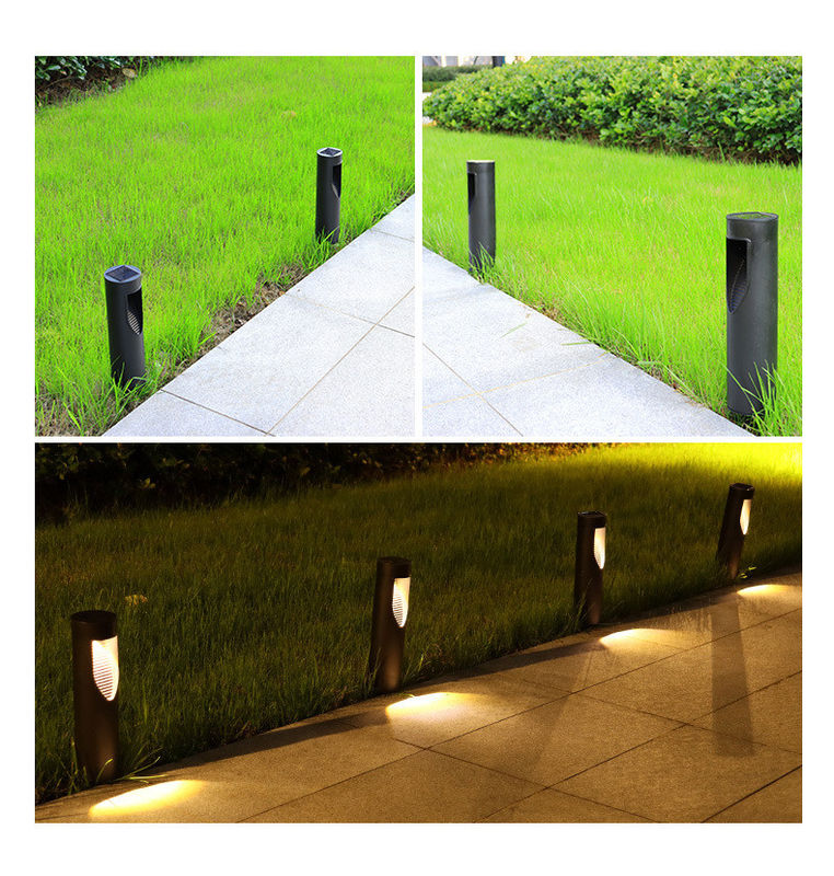 Wireless Solar Pathway Light Automatisch eingeschaltet/ausgeschaltet für zylindrische Solargarten-Grasflächen im Freien
