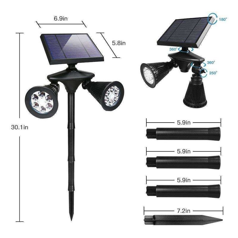 Wasserdicht 201 Edelstahl Kunststoff 12LED Bewegungssensor Wandlicht für Hinterhof
