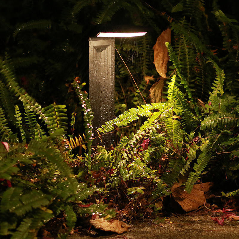 LED-Solar-Bollard-Gartenleuchten für solarbetriebene Außenwegdekoration Landschaft