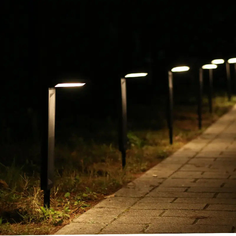 LED-Solar-Bollard-Gartenleuchten für solarbetriebene Außenwegdekoration Landschaft