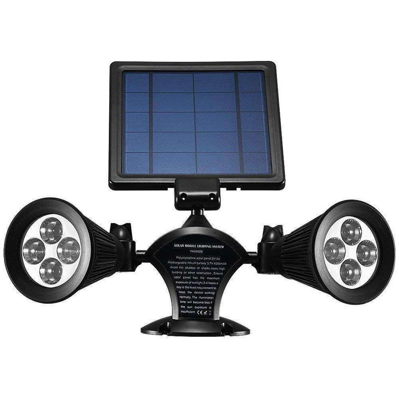Moderne Außenleuchten Solar-Panel LED-Strahler ideal für Garten Pool Teich Terrasse