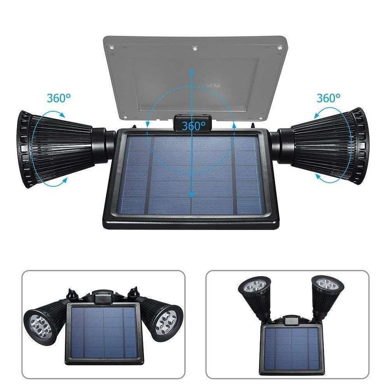 Moderne Außenleuchten Solar-Panel LED-Strahler ideal für Garten Pool Teich Terrasse