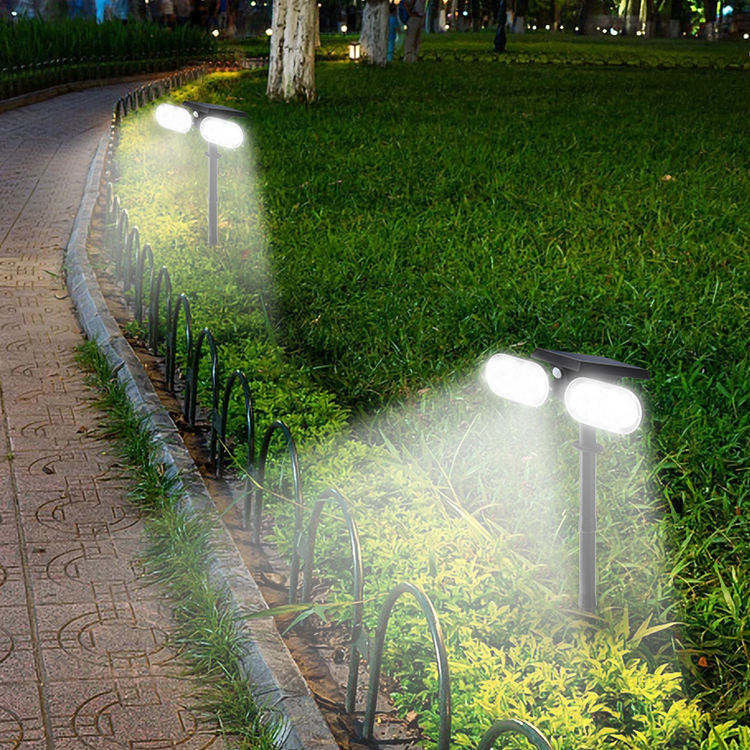 90 Ra Farbwiedergabeindex Solar-Garten-Punkt-Rasenlicht mit Bewegungssensor-Energie