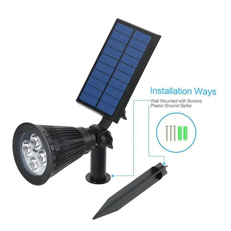 200 Lm Bollard Compound Led Hug Baum Solar Außenlandschaft Scheinwerfer Licht Seil Garten