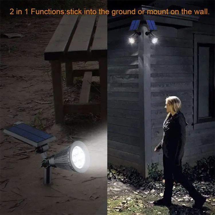 200 Lm Bollard Compound Led Hug Baum Solar Außenlandschaft Scheinwerfer Licht Seil Garten