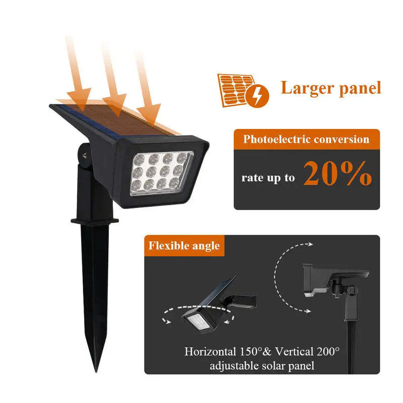 Unterstützung Dimmer 100lm/w Lampe Lichtwirksamkeit Led Solar Gartenwand und Bodenlicht