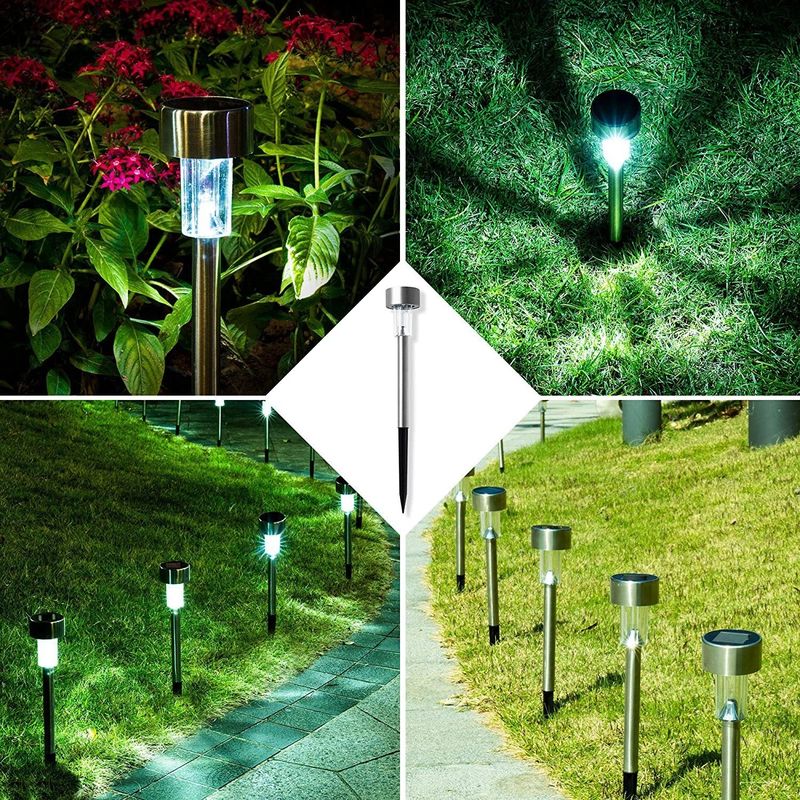 Direktes Solar-LED-Landschaftslicht für Außenweg-Gartengeleuchtung aus Edelstahl