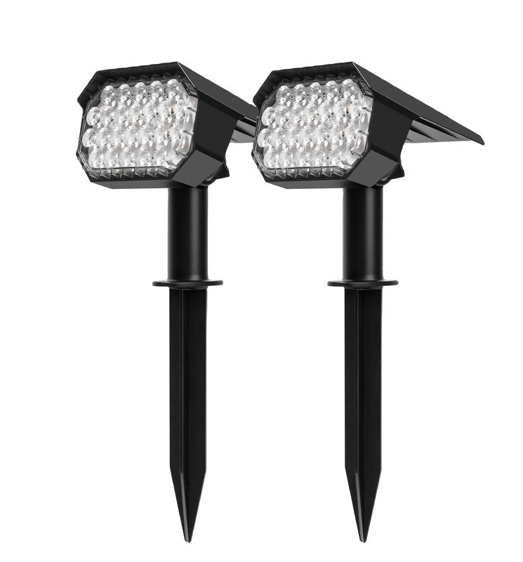24 LEDs Solar Led Straßenleuchte Lampe für Pfad Hof Landschaft Rasen Spike Wand