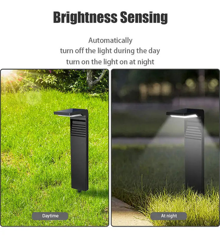 Solar-LED-Straßenlampe L-förmige schwarze Sonnenstraßenlampen für Gartendekoration