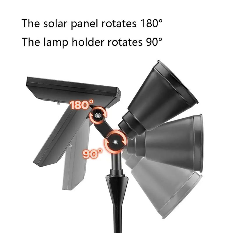 Solarstromversorgung 4 Led-Spiegellicht Ip65 Wasserdichtes Solarlicht für den Außengart