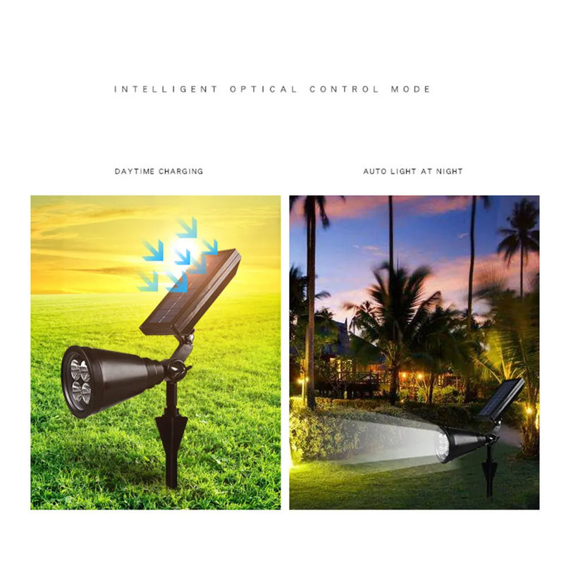 Solarstromversorgung 4 Led-Spiegellicht Ip65 Wasserdichtes Solarlicht für den Außengart
