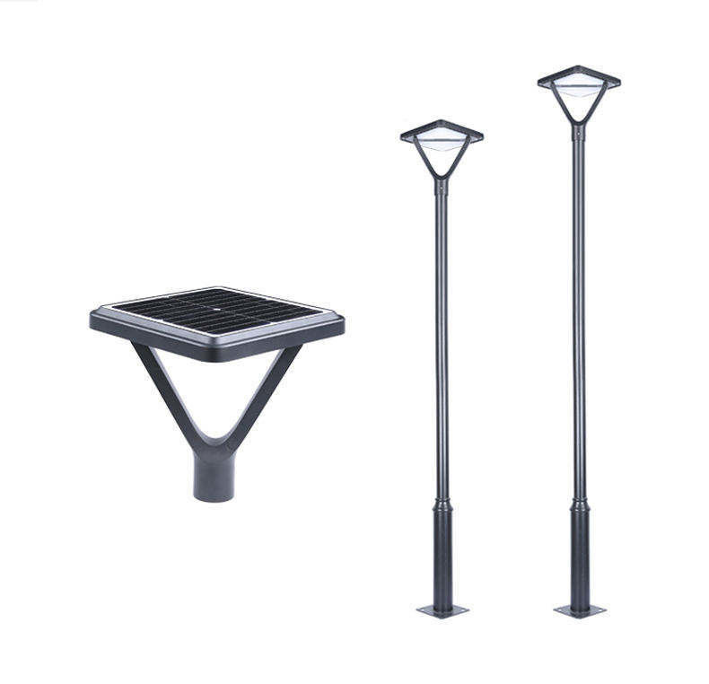 Square Plaza Solar Garden Light mit Anpassungsmöglichkeiten und hoher Farbtemperatur