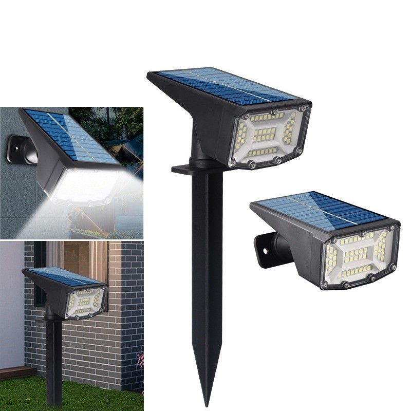 Solarbetriebene 53 Led-Gartenleuchten Ip65 Wasserdichtes Außengraslicht mit CRI Ra 80