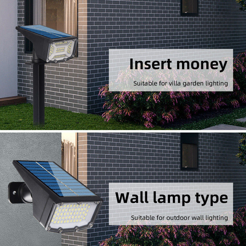 Solarbetriebene 53 Led-Gartenleuchten Ip65 Wasserdichtes Außengraslicht mit CRI Ra 80