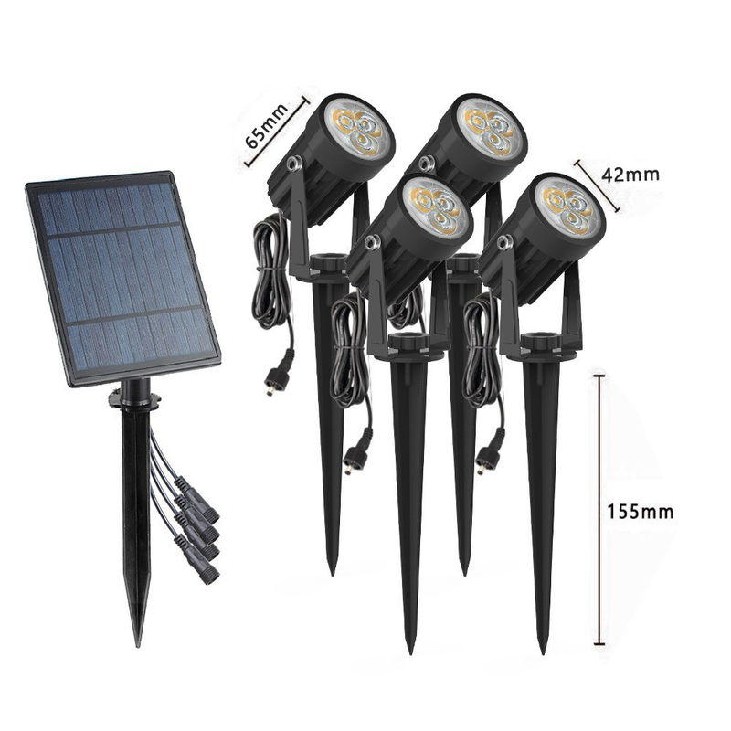 6000K Tageslicht Warnung 2 Moden Solarenergie LED-Lampe 4 in 1 Außen LED-Sonnenlicht