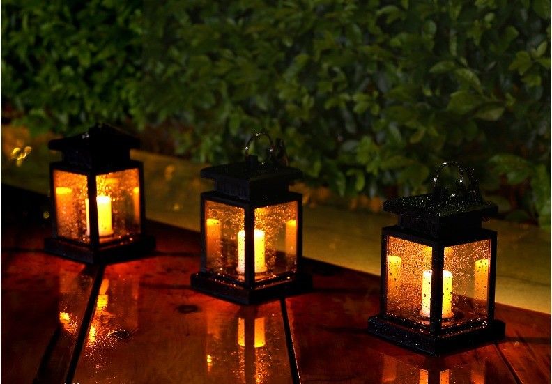 ABS-Material Solarstraßenlampe für Retro Atmosphäre Landschaftsdekoration