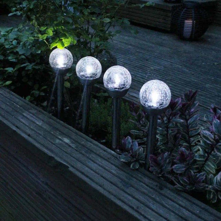 Wasserdichtes, solarbetriebenes Knackelkugel-Dekorations-Sticklicht für Garten und Landschaft
