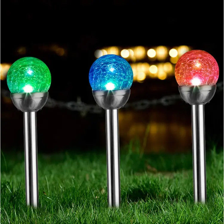 Wasserdichtes, solarbetriebenes Knackelkugel-Dekorations-Sticklicht für Garten und Landschaft