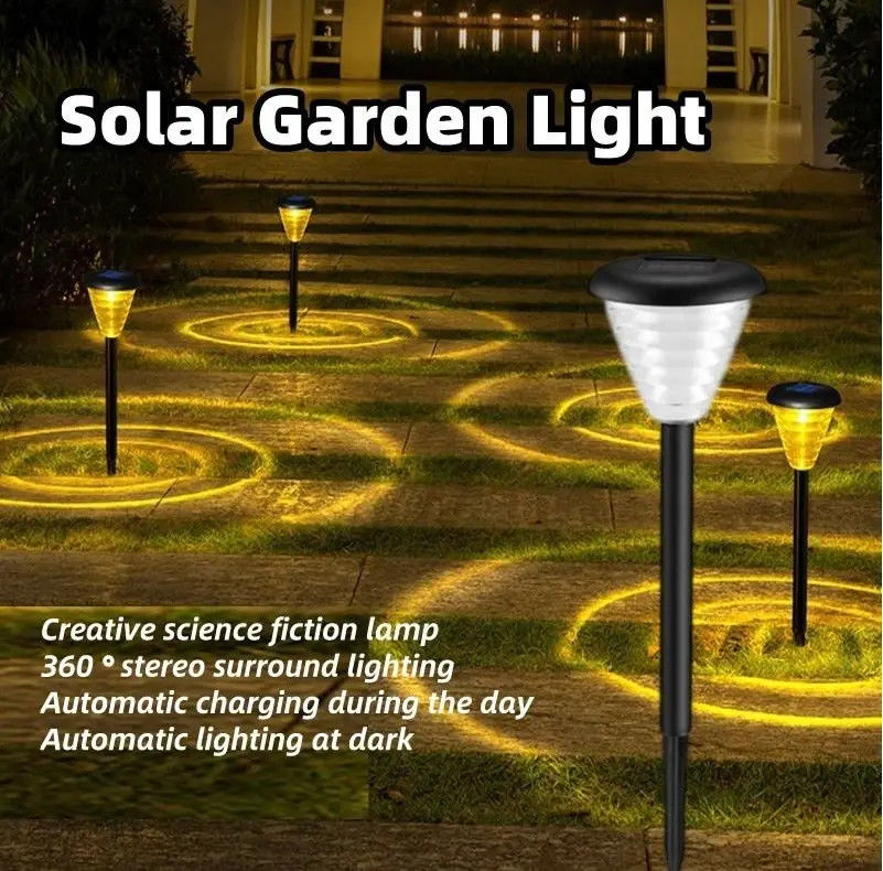 Mehrfarbige LED-Solargartenleuchten für Pfadgartenleuchten im Landschaftsdesign