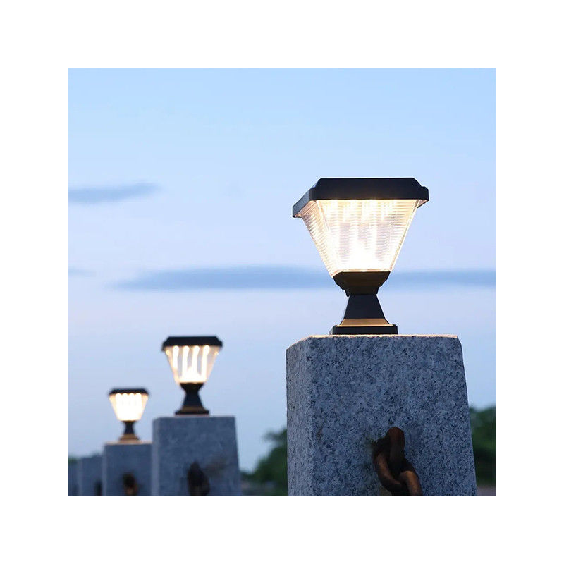 Außenwasserdicht IP65 Post Beleuchtung Garten Spike Led Gate Solar Säule Licht mit ABS