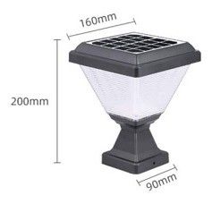 Solar-Wasserdichte Led-Stützlampen Außen-Säulen Scheinwerfer Säule Zaunlampe mit 2-