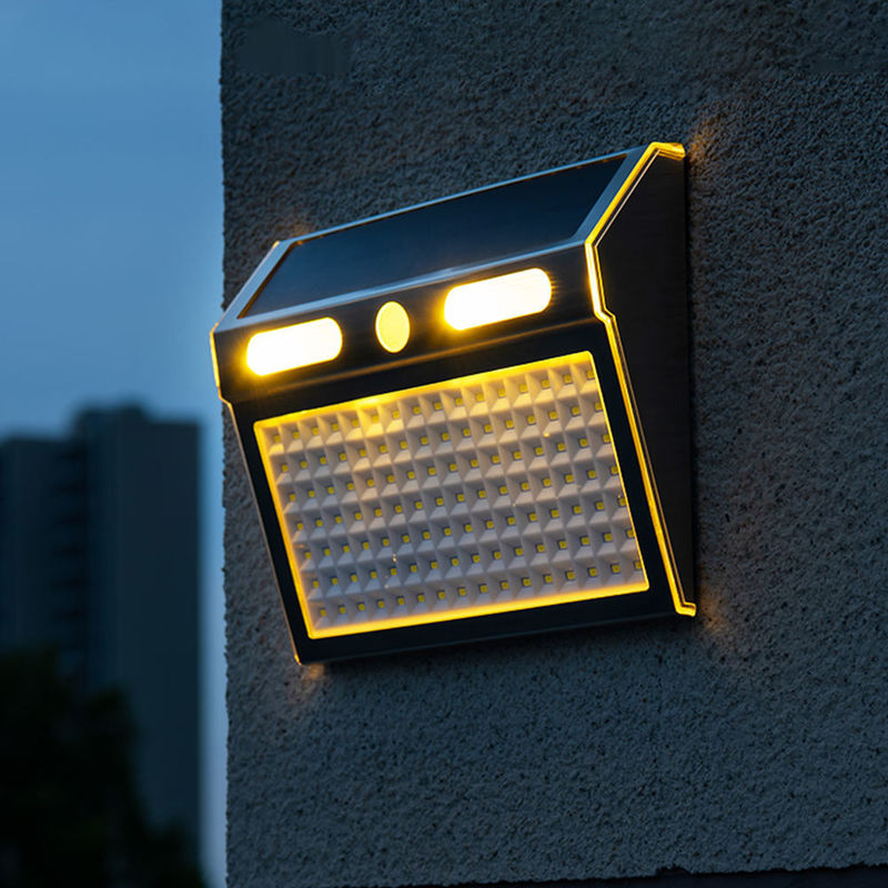 4 Beleuchtungsarten Led Solar Outdoor Wand Veranda Licht mit Bewegungssensor IP65 Schutz