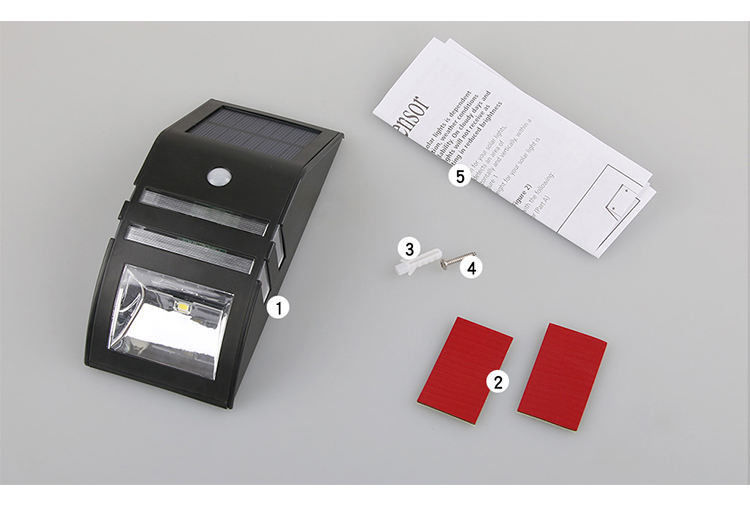 Sonnenzaunlicht Neues Modell Moderne Außenleuchten Led Solar Sensor Wandlicht