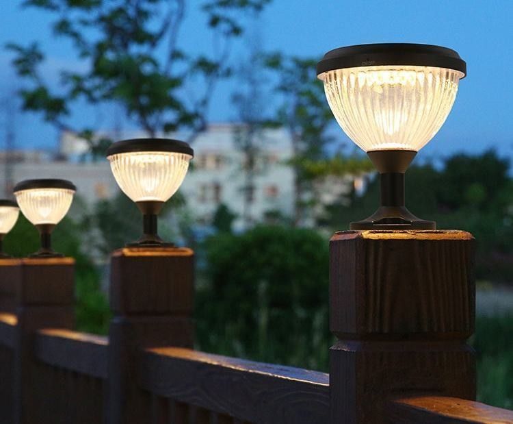 Sonnenkolumnen-Kopflampe für den Außenbereich Patio Weg Landschaftsbeleuchtung Bedürfnisse