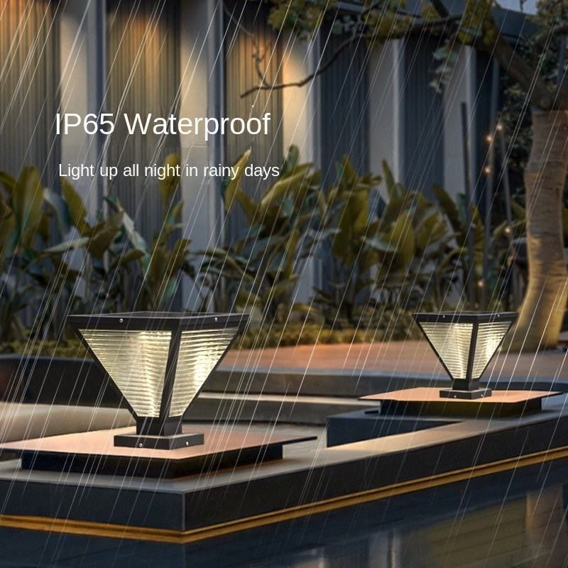 Dauerhafte LED-Solar-Säulenlicht Wasserdichte elektrische Lampenstange für Außenkolonne