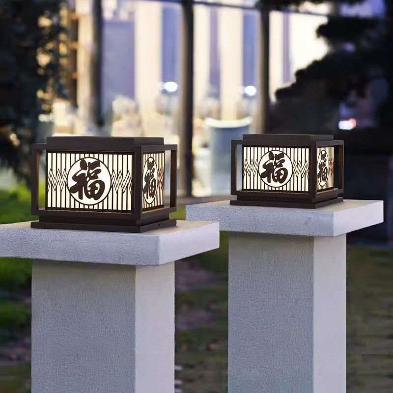 50000 Arbeitsstunden Lebensdauer Solar Outdoor Garten Säule Licht für Hofbeleuchtung