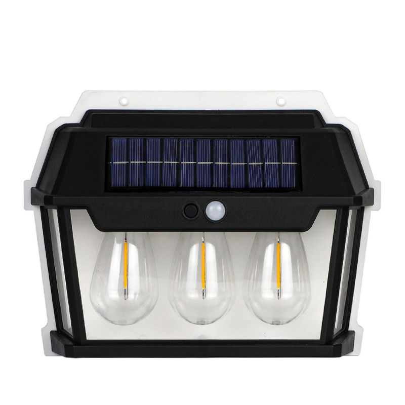 Anpassbares Licht aus drei Lichtquellen Solarladung Induktionswandhalterlicht für PC ABS