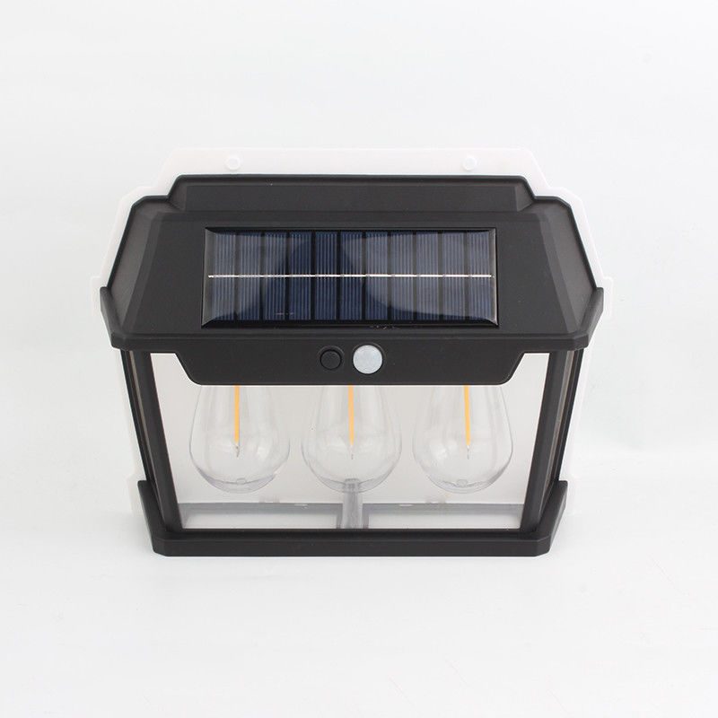 Anpassbares Licht aus drei Lichtquellen Solarladung Induktionswandhalterlicht für PC ABS