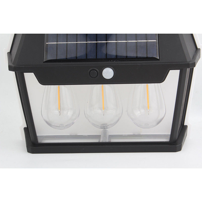Anpassbares Licht aus drei Lichtquellen Solarladung Induktionswandhalterlicht für PC ABS