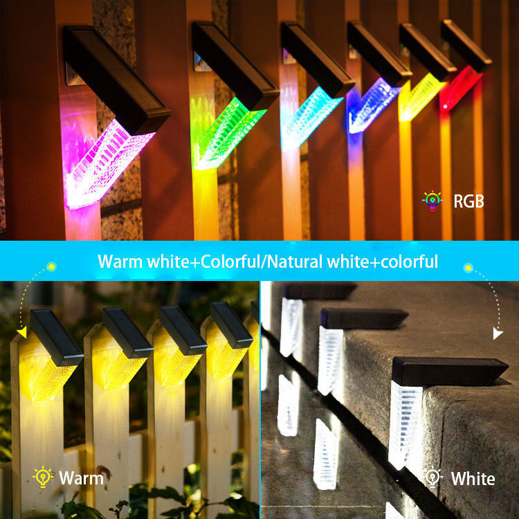 Außengarten Lawn Step Wall Sconce LED Solar Dekor-Leuchten mit IP65 wasserdicht