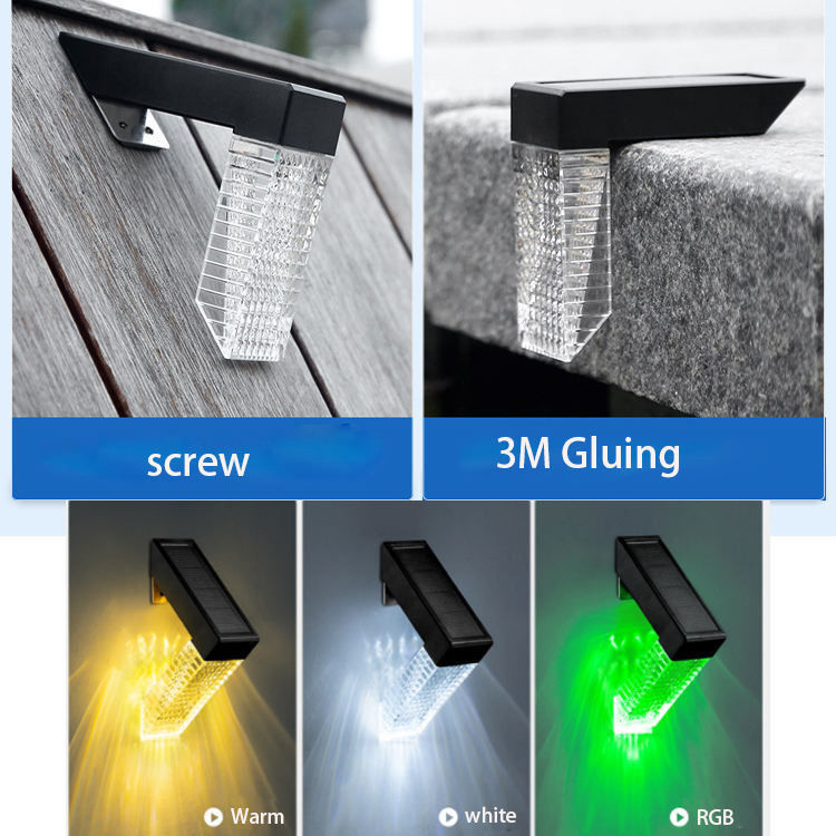 Außengarten Lawn Step Wall Sconce LED Solar Dekor-Leuchten mit IP65 wasserdicht
