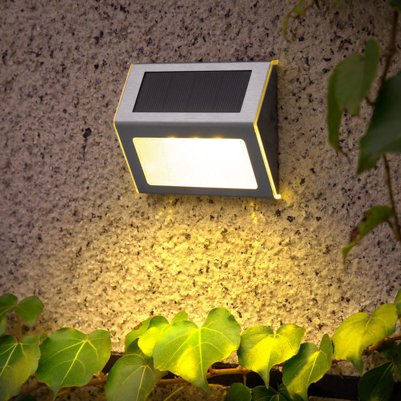 Wasserdichte Solarlicht Strom Treppe LED Solar Schritt Zaun Lichter für Garten Hof Weg