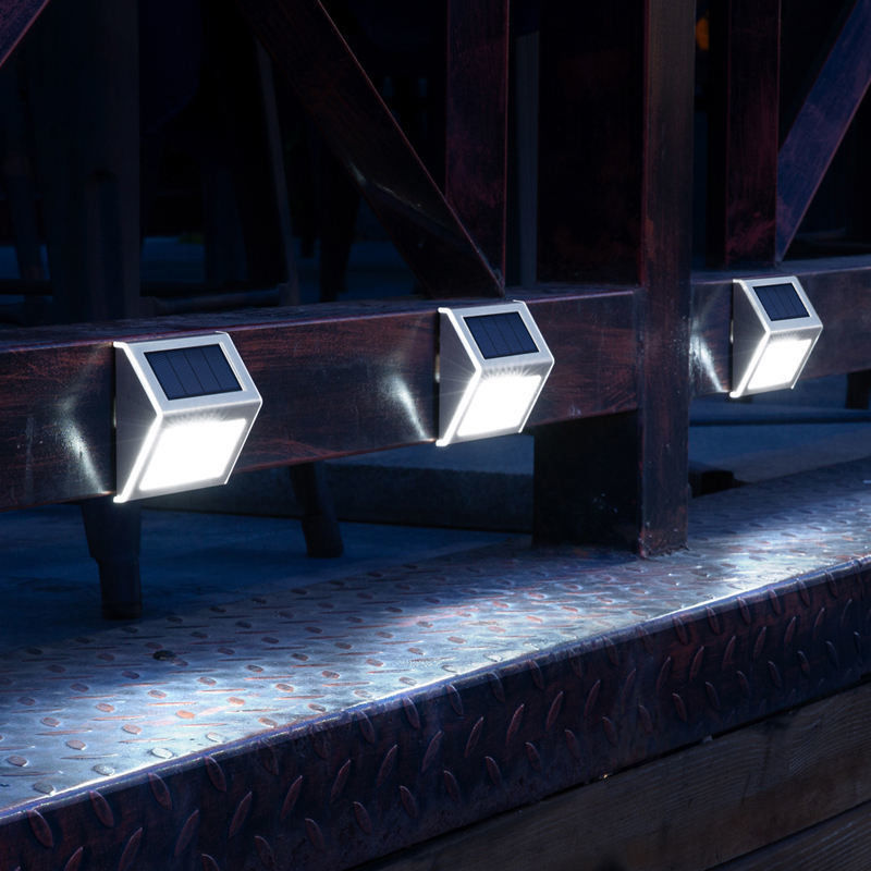 Wasserdichte Solarlicht Strom Treppe LED Solar Schritt Zaun Lichter für Garten Hof Weg