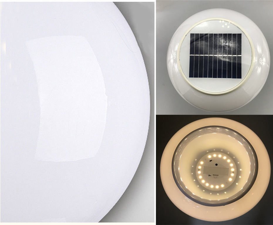 360° Winkel des Strahls Runder Kunststoff Solarzaun Post Lichter mit Fernzähler und 3 Farben
