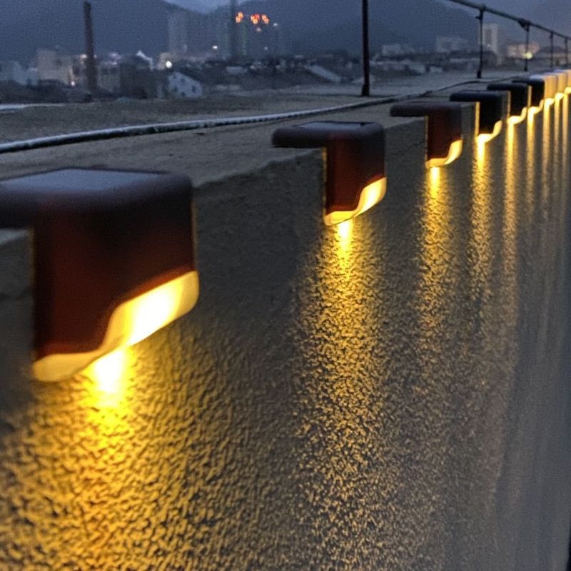 1.2V Eingangsspannung Außen-LED-Treppenlampe mit Solarstrom für Gartenwandbeleuchtung