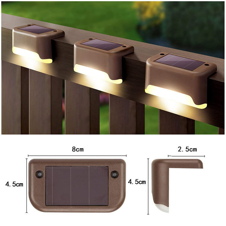 1.2V Eingangsspannung Außen-LED-Treppenlampe mit Solarstrom für Gartenwandbeleuchtung