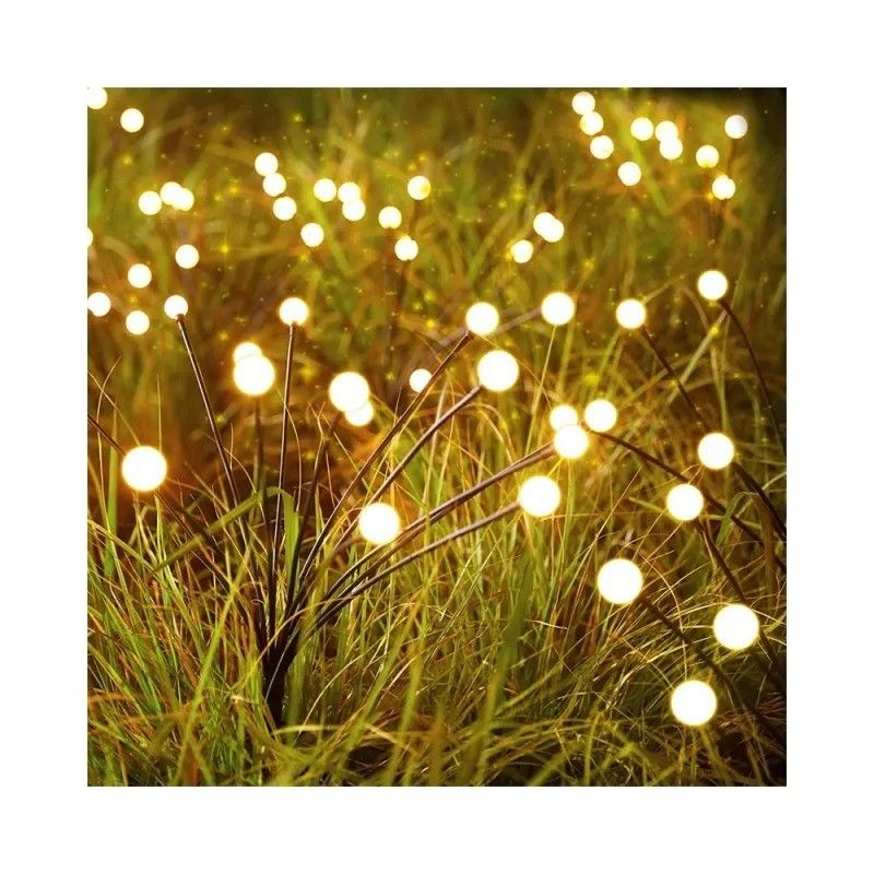 Led Solar-Powered Wind-Powered Swinging Feuerflutenlampe Garten Außen Rgb Feuerwerk Licht