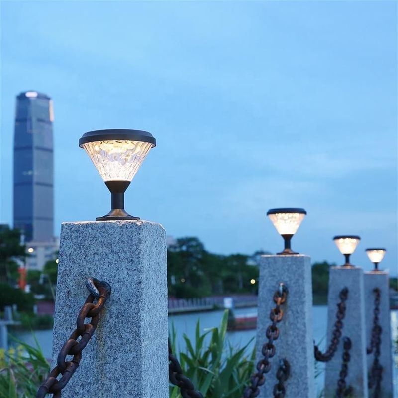 Europäische Art IP65 Wasserdichte Lampe Garten Solar Led Rasen Bollard Gartenlicht für den Außenbereich