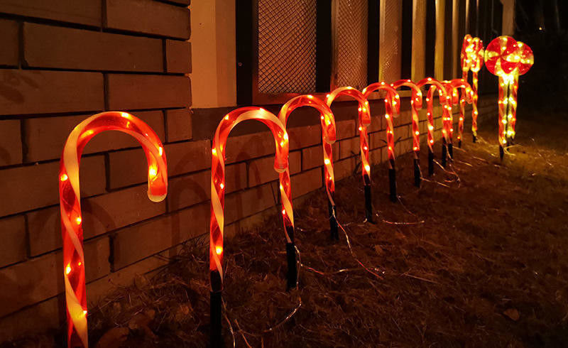Solar-LED-Lichter für den Außenbereich Weihnachtskartoffelrohrleuchten für andere Weihnachtsdekorationen