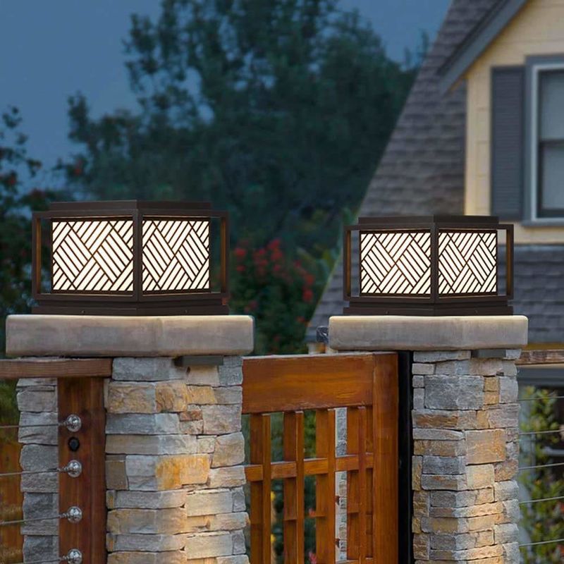 Solar-Gartenlicht Einfachheit Acryl-Lichtschild für moderne Außenbeleuchtung
